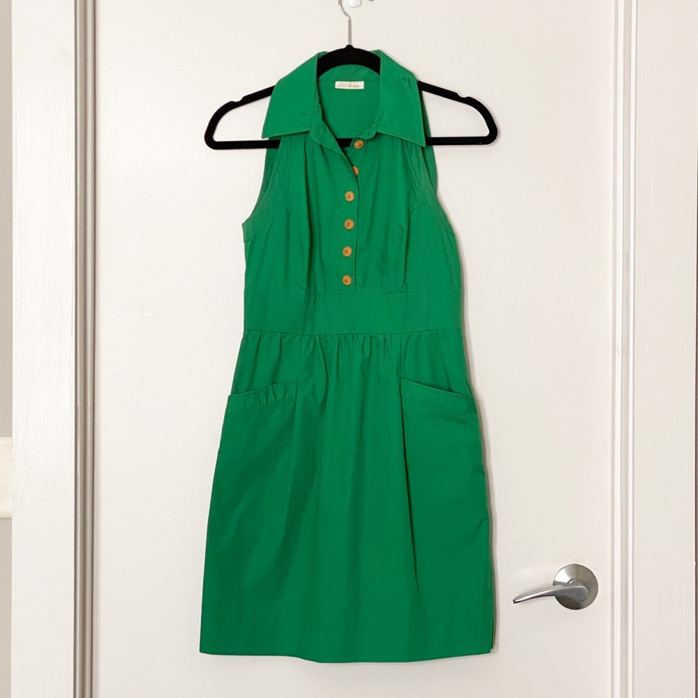 Shoshanna sleeveless green dress